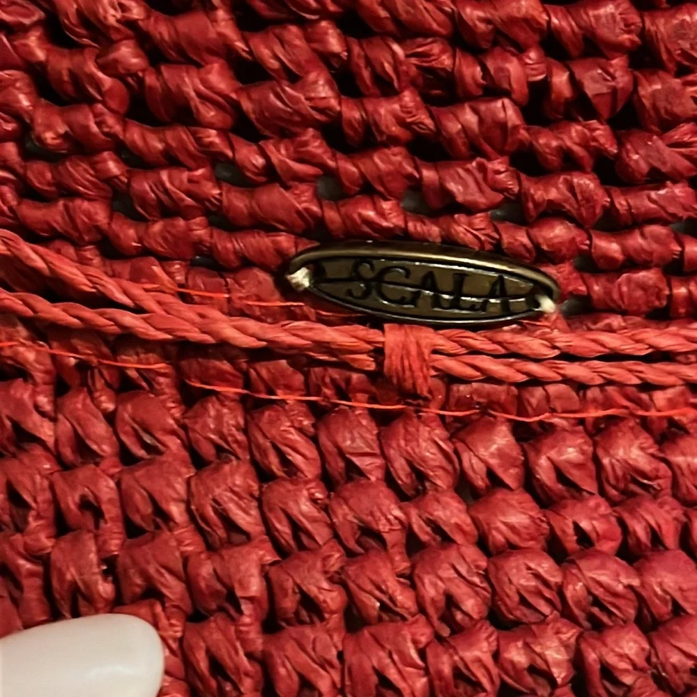 Vintage Red straw hat.